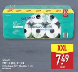 ALDI Sublimo PAPIER TOILETTE offre