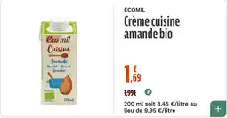 La Vie Claire ECOMIL Crème cuisine amande bio offre
