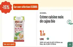 La Vie Claire ECOMIL Crème cuisine noix de cajou bio offre