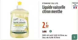 La Vie Claire ETAMINE DU LYS liquide vaisselle offre