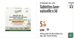 La Vie Claire ETAMINE DU LYS Tablettes lave-vaisselle offre