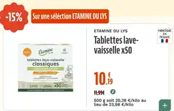 La Vie Claire ETAMINE DU LYS Tablettes lave-vaisselle offre
