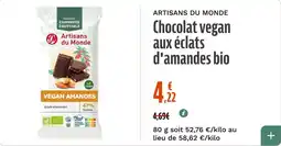La Vie Claire Artisans du Monde Chocolat vegan offre