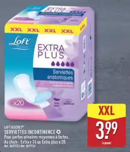 ALDI Loft Discret Serviettes Incontinence offre