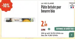 La Vie Claire LA VIE CLAIRE Pâte brisée pur beurre bio offre