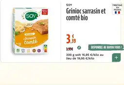 La Vie Claire SOY Grinioc sarrasin et comté bio offre
