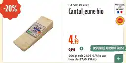 La Vie Claire LA VIE CLAIRE Cantal jeune bio offre