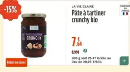 La Vie Claire La Vie Claire Pâte à tartiner crunchy bio offre