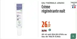 La Vie Claire EAU THERMALE JONZAC Crème régénérante nuit offre