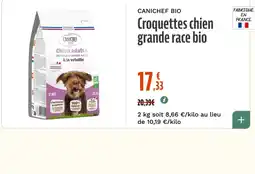 La Vie Claire CANICHEF BIO Croquettes chien grande race bio offre