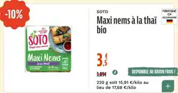 La Vie Claire SOTO Maxi nems à la thaï bio offre