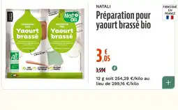 La Vie Claire NATALI Préparation pour yaourt brassé bio offre