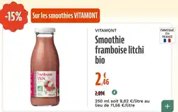 La Vie Claire VITAMONT Smoothie framboise litchi bio offre