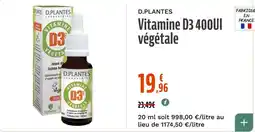 La Vie Claire D.PLANTES Vitamine D3 400UI végétale offre