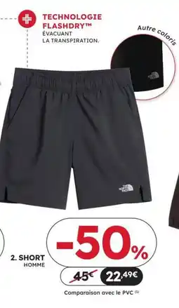Sport 2000 THE NORTH FACE Short homme offre