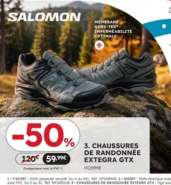 SALOMON CHAUSSURES DE RANDONNÉE EXTEGRA GTX