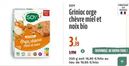 La Vie Claire SOY Grinioc orge chèvre miel et noix bio offre