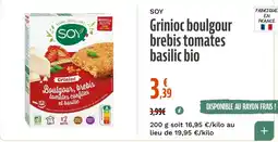 La Vie Claire SOY Grinioc boulgour brebis tomates basilic bio offre