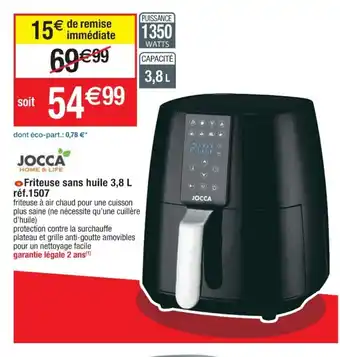 Cora x Carrefour Friteuse Sans Huile 3,8 L Réf.1507 offre