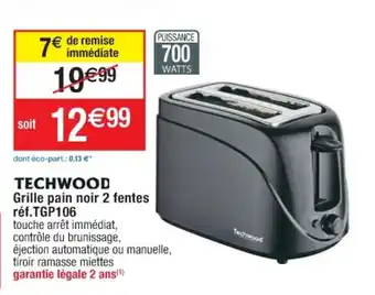 Cora x Carrefour Grille Pain Noir 2 Fentes Réf. TGP106 offre