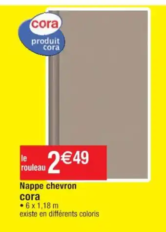 Cora x Carrefour Nappe Chevron Cora offre