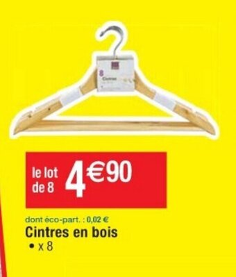 Cora x Carrefour Cintres En Bois offre
