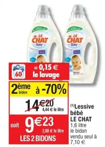 Cora Lessive Bébé Le Chat offre