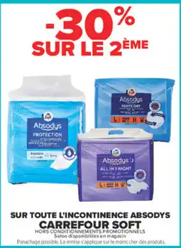 Carrefour Market Carrefour Soft sur toute l'incontinence absodys offre