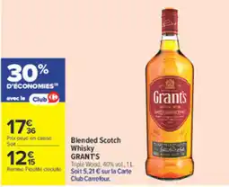 Carrefour Market GRANT'S Blended Scotch Whisky offre