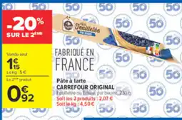 Carrefour Market Carrefour Original Pâte à tarte offre