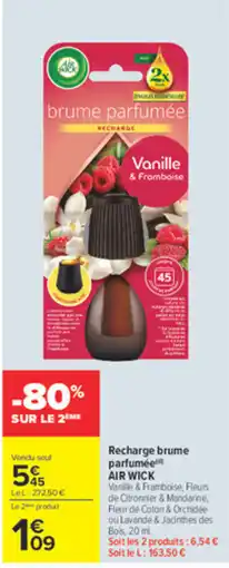 Carrefour Market AIR WICK brume parfumée offre