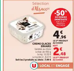 Super U ERHARD CREME GLACEE offre