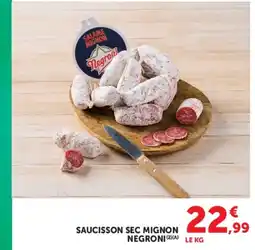 Super U Negroni Saucisson sec mignon offre