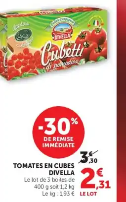 Super U DIVELLA Tomates en cubes offre