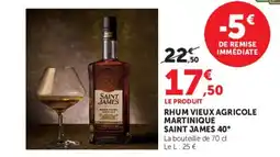 Super U Saint James Rhum vieux agricole offre