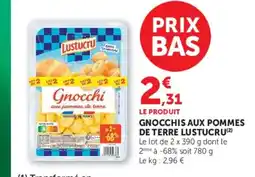 Super U Lustucru Gnocchi offre