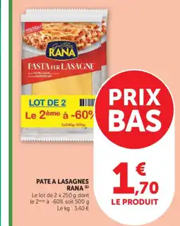Super U RANA PATE A LASAGNES offre