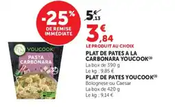Super U YOUCOOK PLAT DE PATES A LA CARBONARA offre