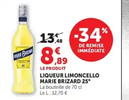 Super U MARIE BRIZARD LIQUEUR LIMONCELLO offre