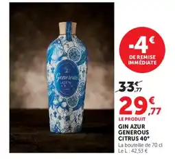 Super U Generous GIN AZUR offre