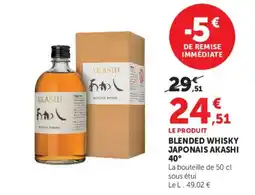 Super U Akashi blended whisky japonais offre