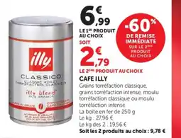 Super U illy CAFÉ ILLY offre