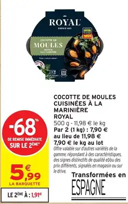 Intermarché ROYAL Cocotte de moules offre