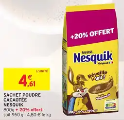 Intermarché Nesquik Cacaotée offre