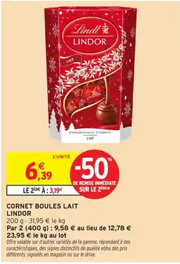 Intermarché Lindt LINDOR offre