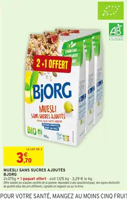 Intermarché BjORG MUESLI offre