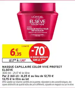 Intermarché Express L'ORÉAL PARIS ELSEVE MASQUE CAPILLAIRE COLOR VIVE PROTECT offre