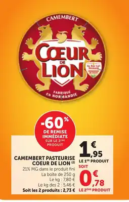 Maximarché Coeur de Lion Camembert offre