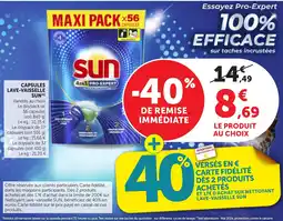 Maximarché Sun capsules lave-vaisselle offre
