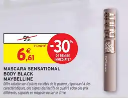 Intermarché MAYBELLINE MASCARA SENSATIONAL BODY BLACK offre